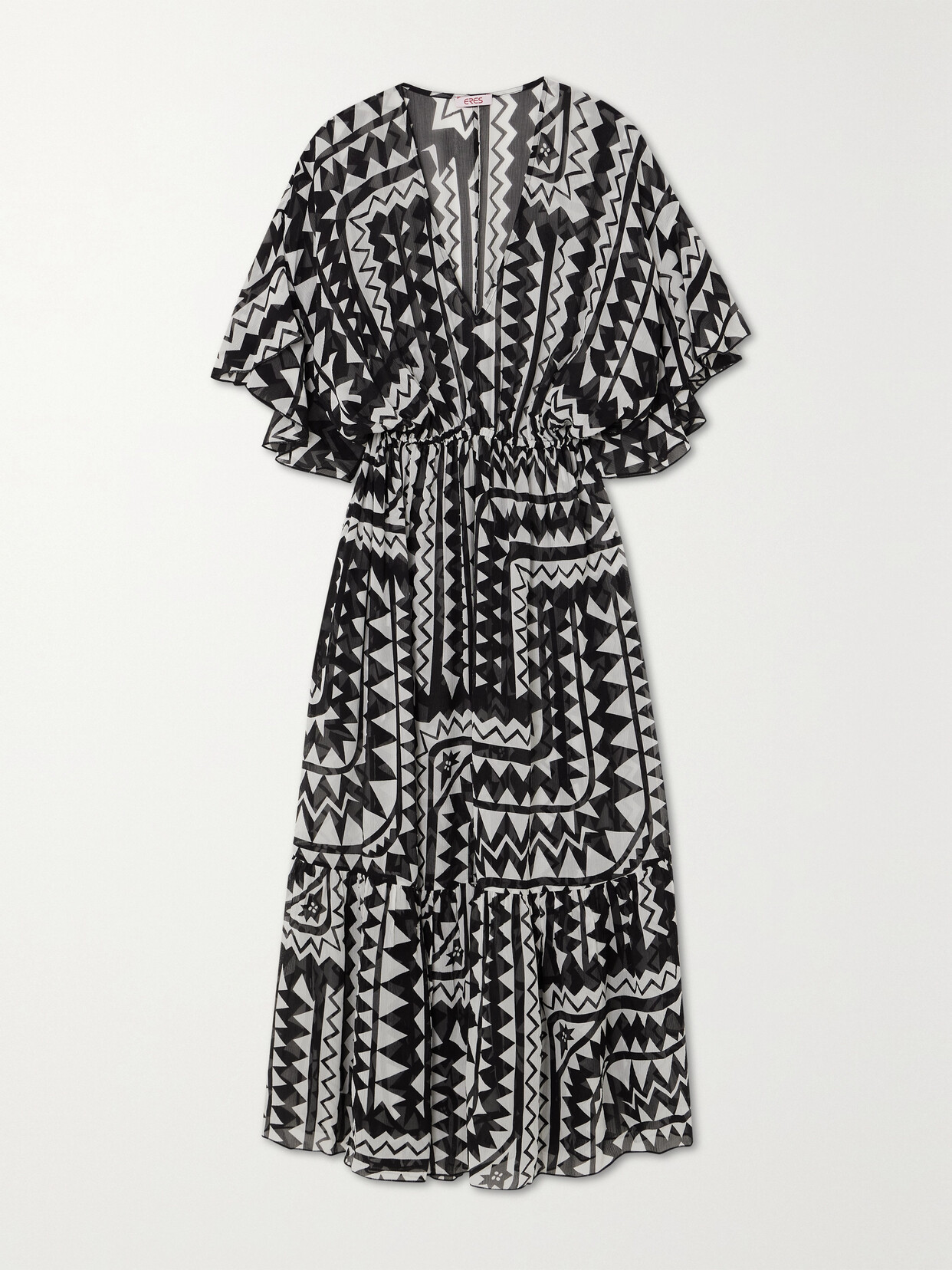 Eres Rivage Silk Midi Dress In Black