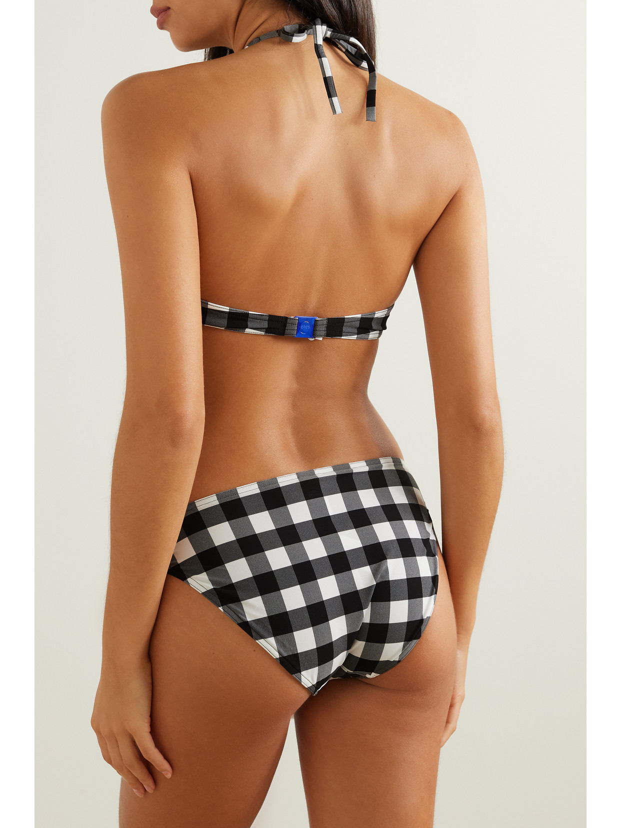 Shop Eres Memphis Folie Embellished Gingham Bikini Briefs In Black