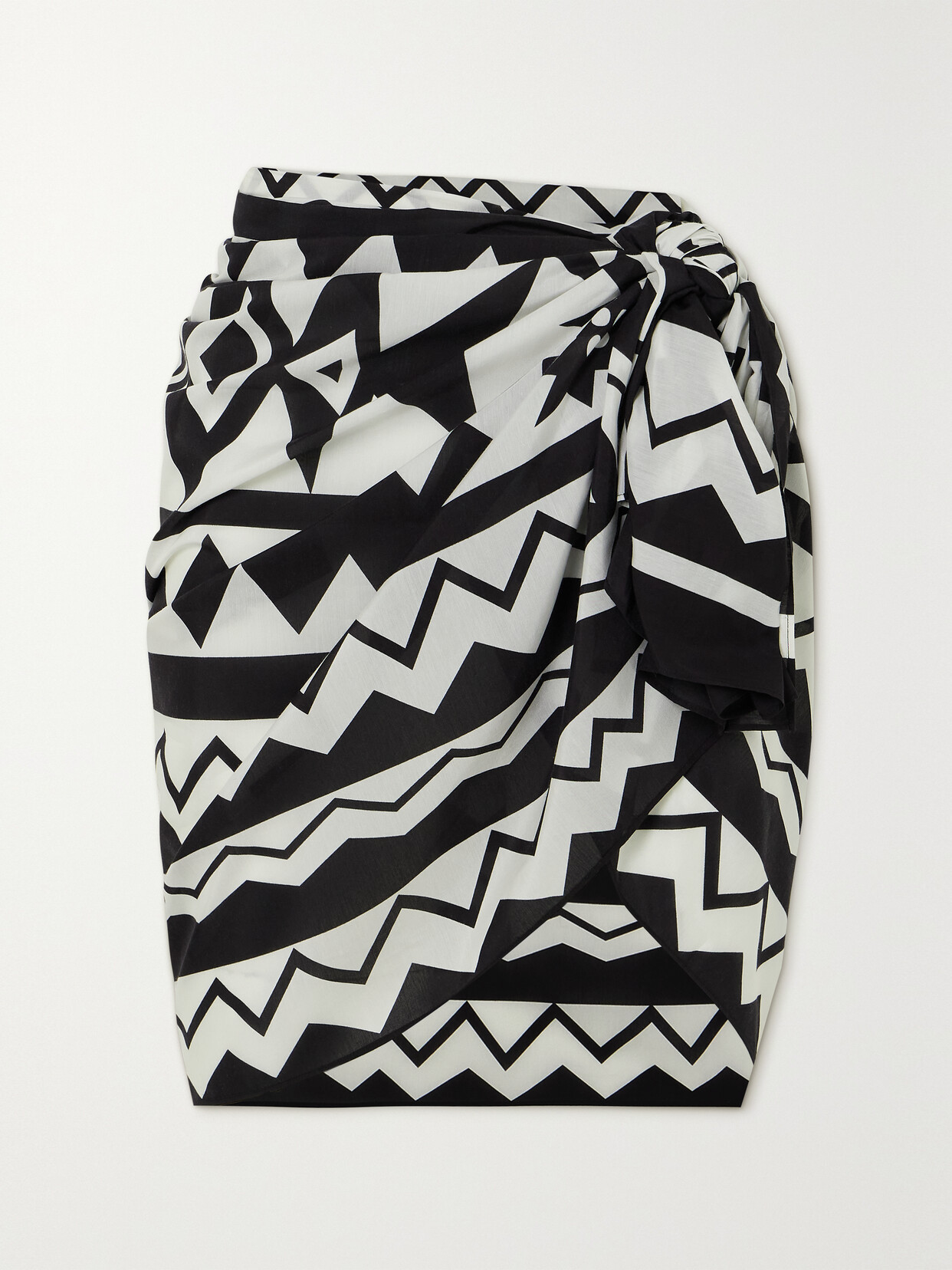 Eres Magique Printed Cotton And Silk-blend Pareo