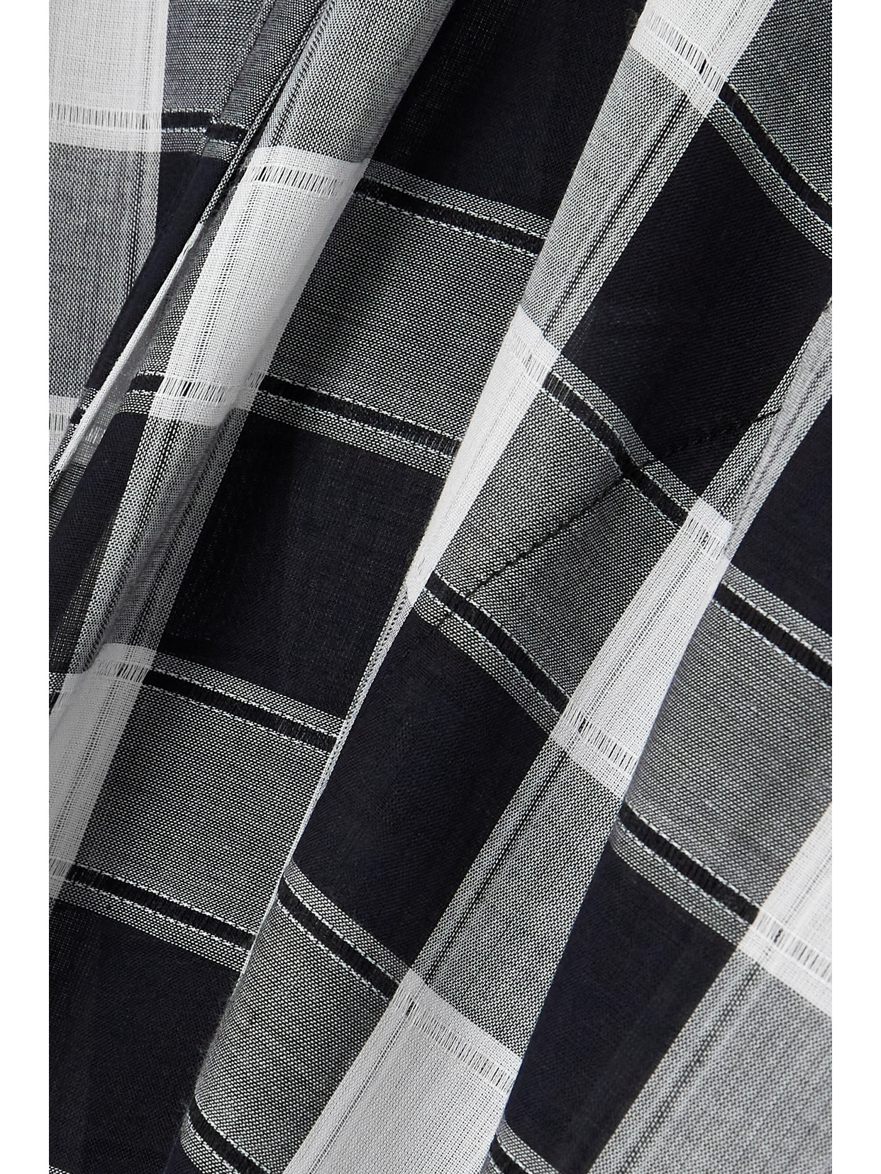 Eres Memphis Chess Belted Gingham Cotton-gauze Midi Wrap Dress In Black