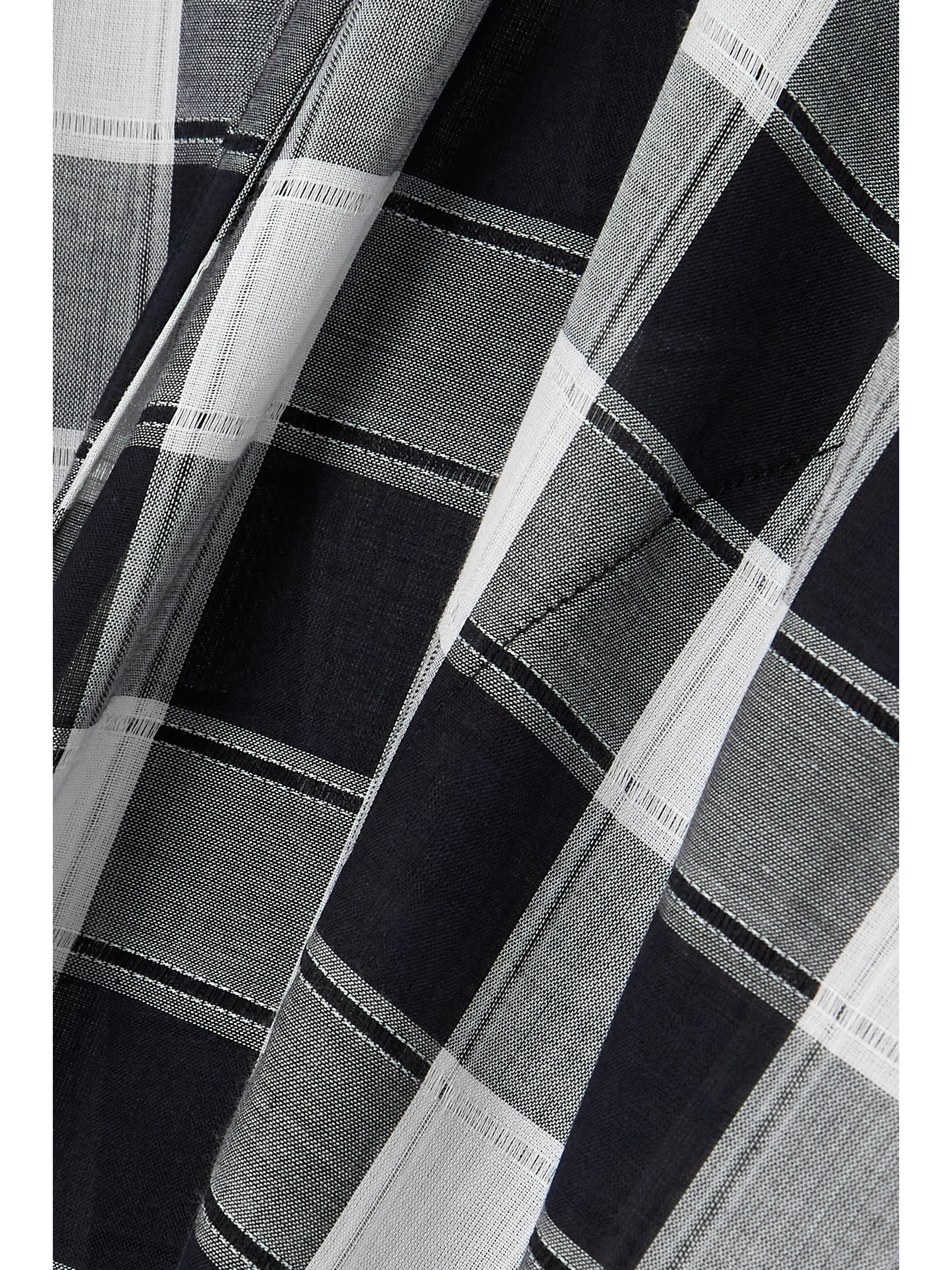 Eres Memphis Chess belted gingham cotton-gauze midi wrap dress