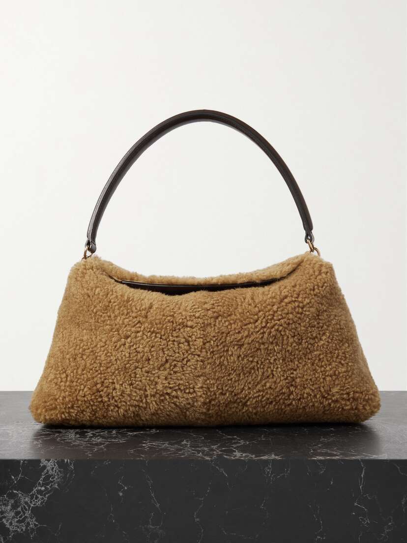 Tod's Leather-trimmed Shearling Shoulder Bag