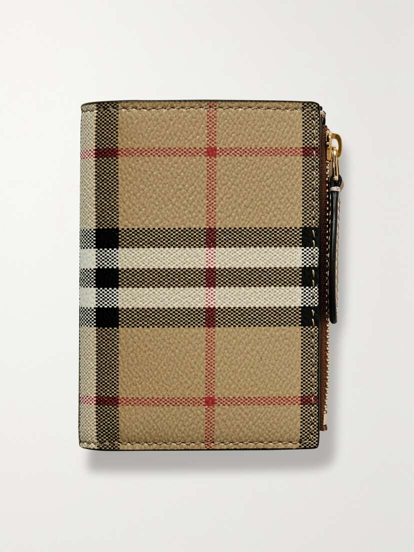 Burberry Checked Textured-leather Wallet