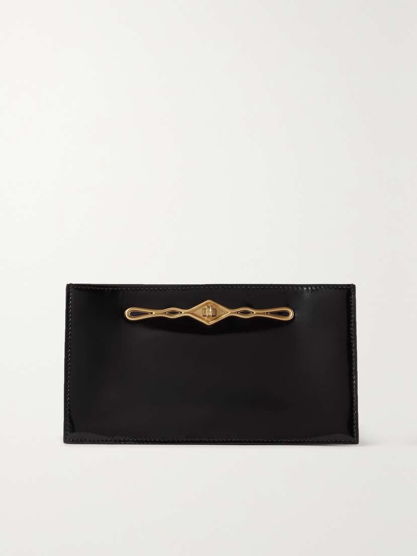 Métier + Fernando Jorge Ease Embellished Glossed-leather Clutch