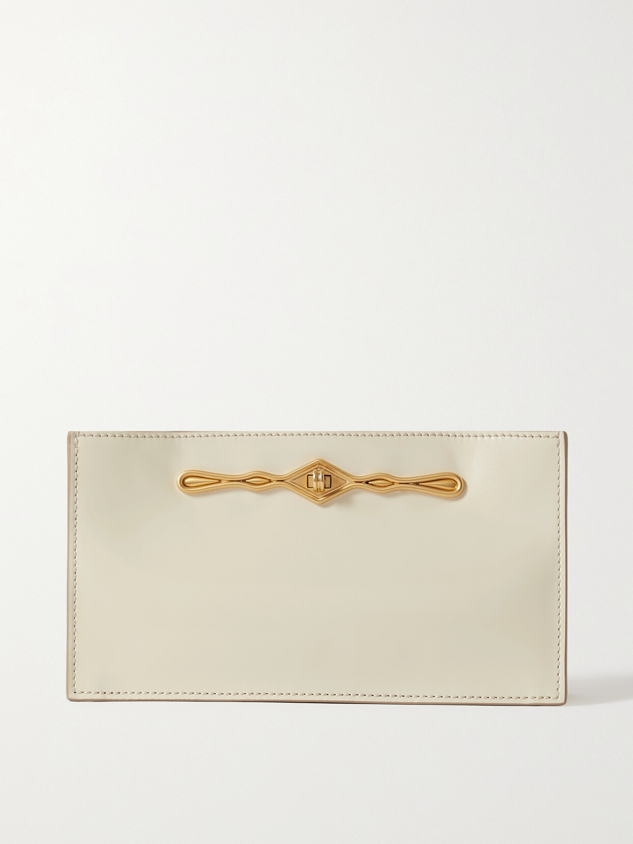 Metier + Fernando Jorge Ease Embellished Glossed-leather Clutch In White