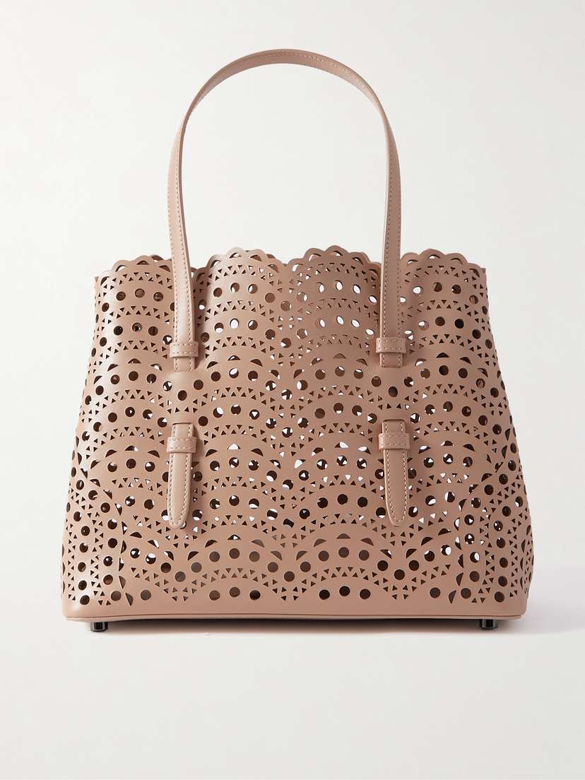 Alaïa Mina 25 Medium Laser-cut Leather Tote -  - One size
