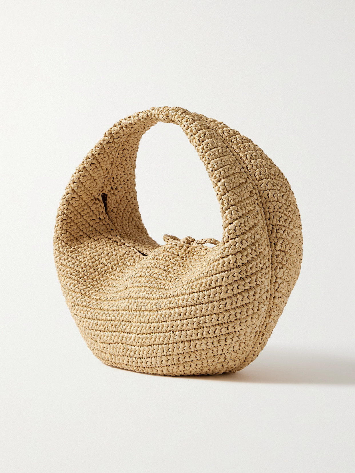 Khaite Olivia Medium Raffia Shoulder Bag In Neutrals