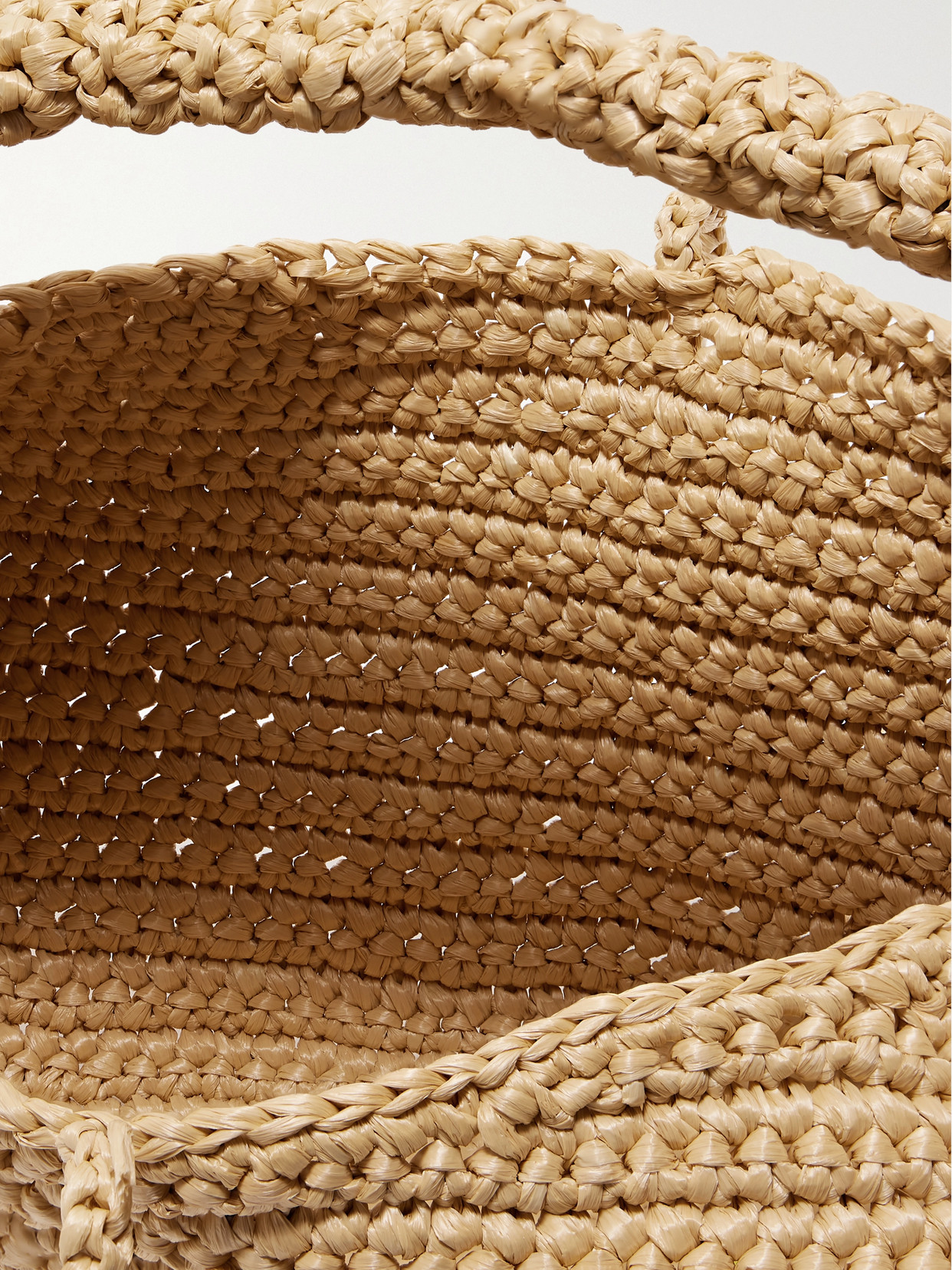 Khaite Olivia Medium Raffia Shoulder Bag In Neutrals