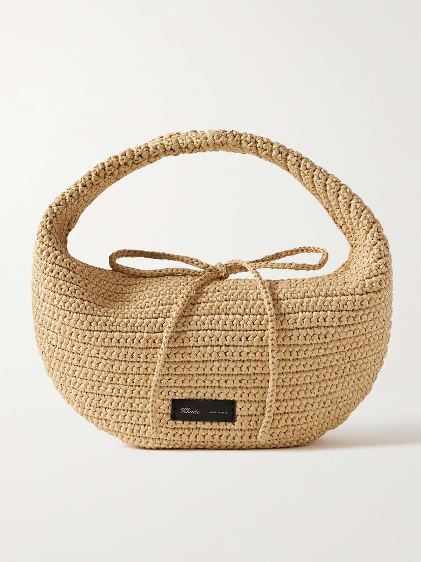 Khaite Olivia Medium Raffia Shoulder Bag
