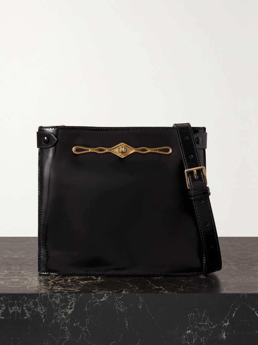 Métier + Fernando Jorge Stowaway Embellished Patent-leather Shoulder Bag