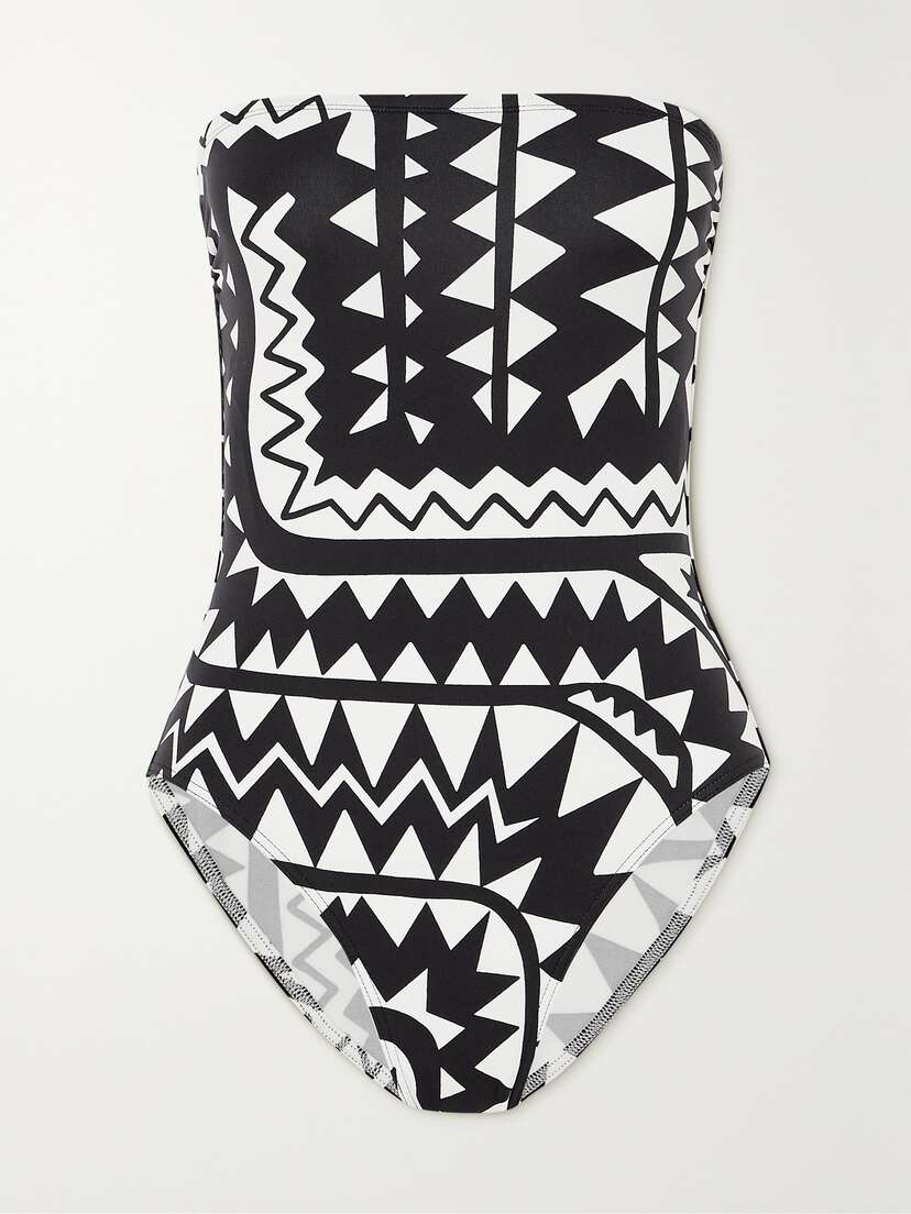 Eres Totem Printed Strapless Swimsuit