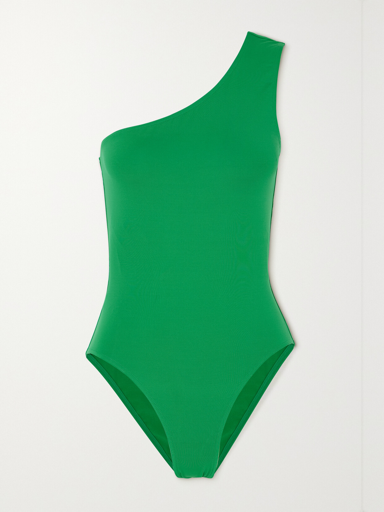 Shop Eres Les Essentiels Effigie One-shoulder Swimsuit In Green