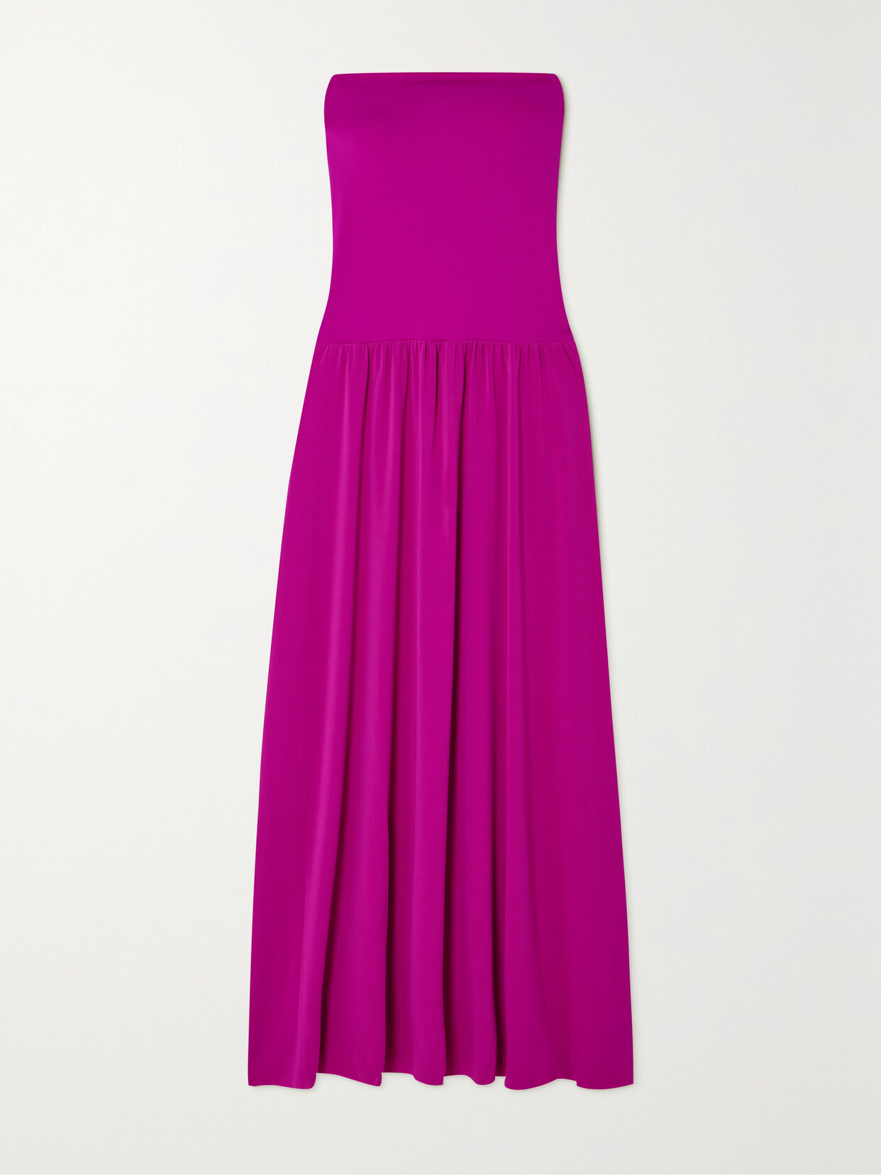 Eres Oda Strapless Stretch-jersey Maxi Dress In Sunset