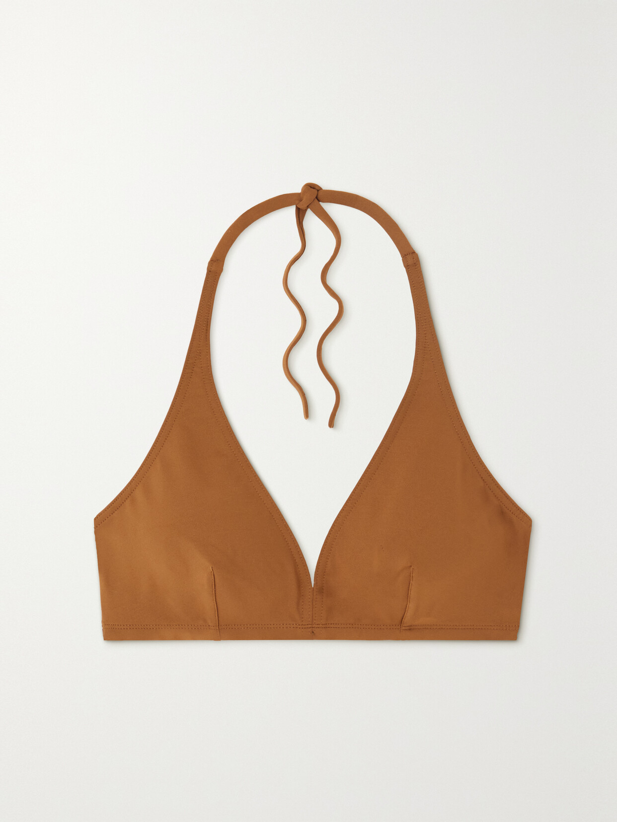 Eres Les Essentiels Gang Halterneck Triangle Bikini Top - Brown