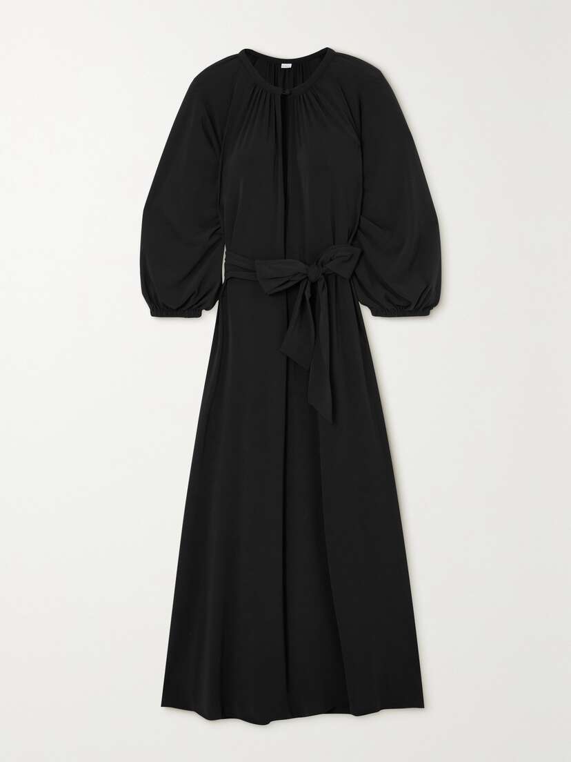 Eres Adela Gathered Belted Stretch-jersey Midi Dress