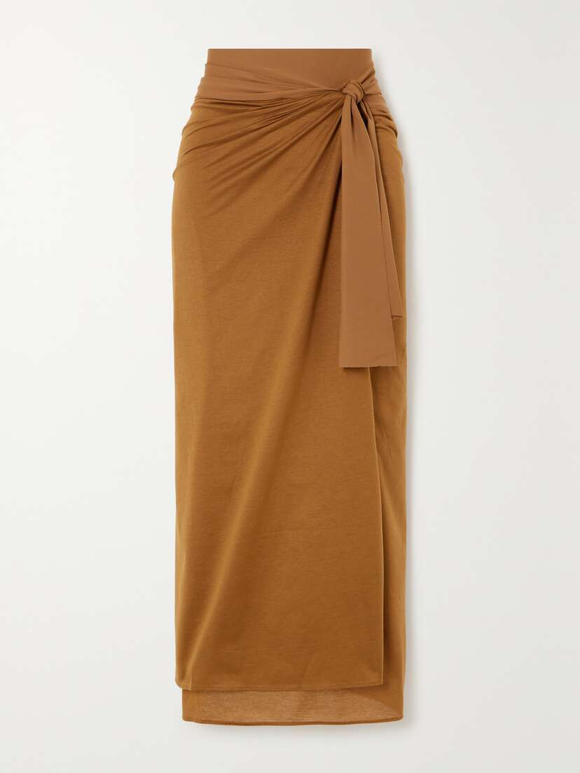 Eres Péplum Draped Cotton-jersey Pareo