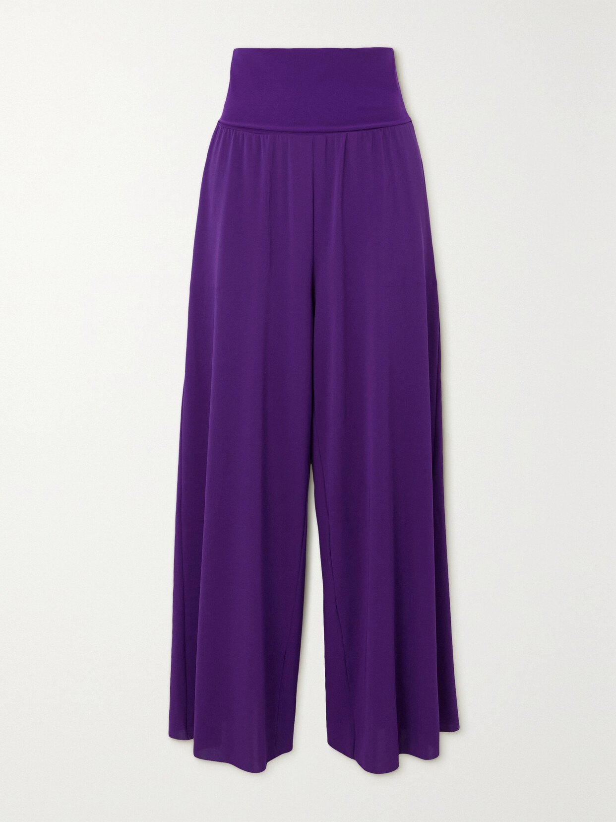 Eres Dao Stretch-jersey Wide-leg Pants - Purple