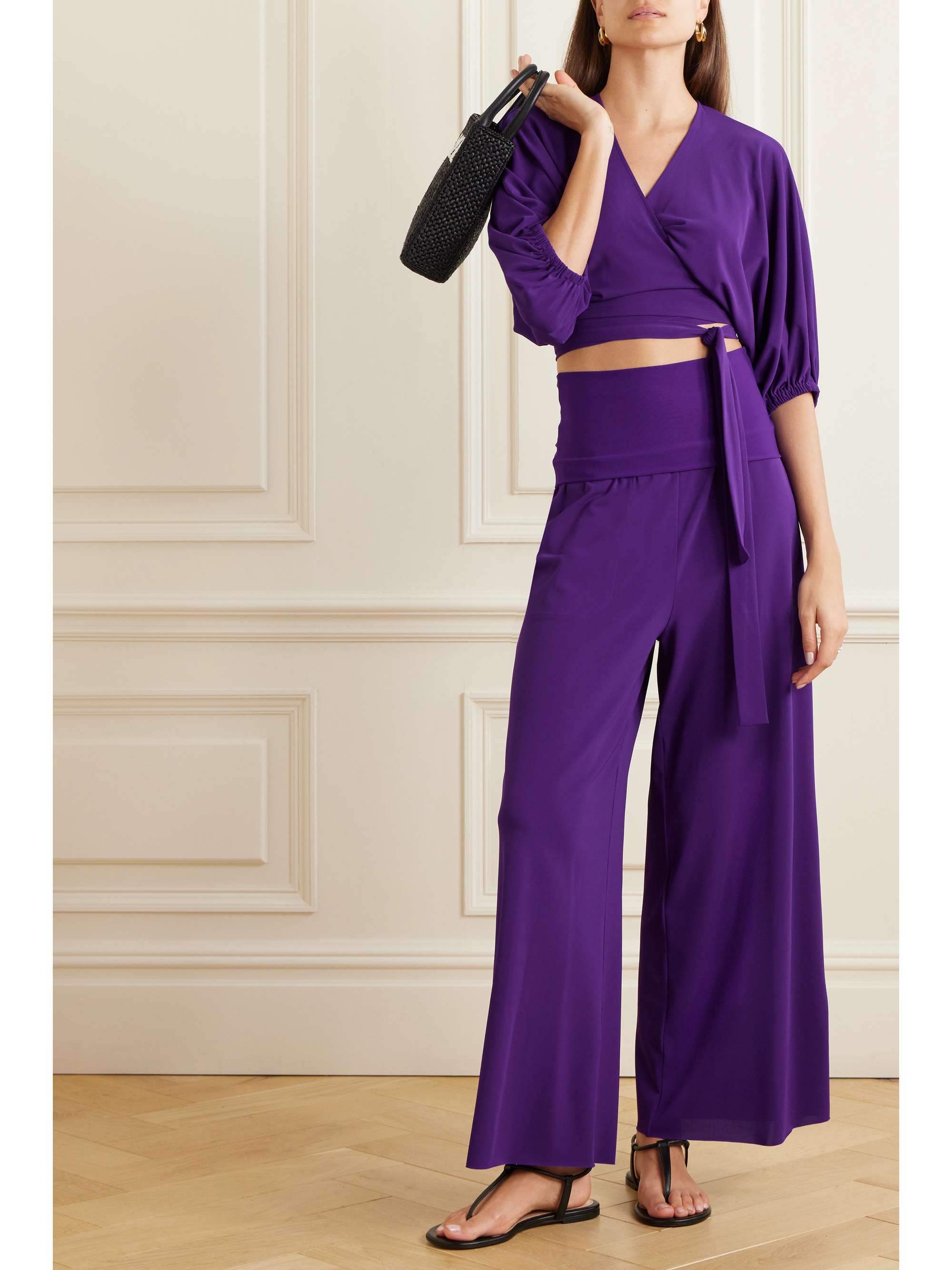 Dao stretch-jersey wide-leg pants