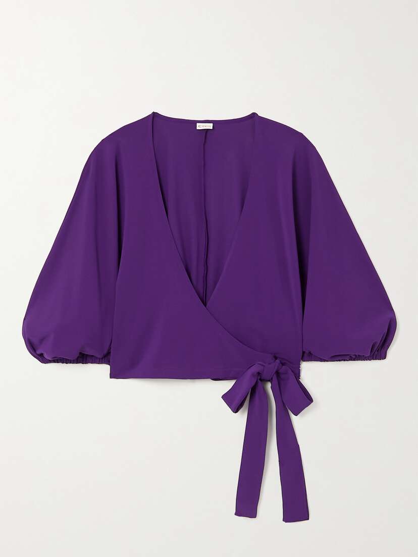Eres Nina Cropped Stretch-jersey Wrap Top