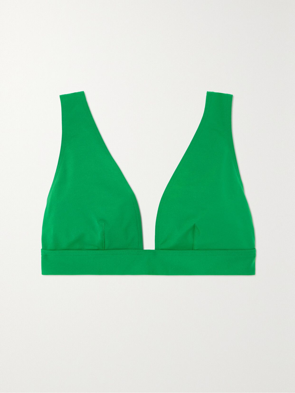 Shop Eres Les Essentiels Chrome Triangle Bikini Top In Green