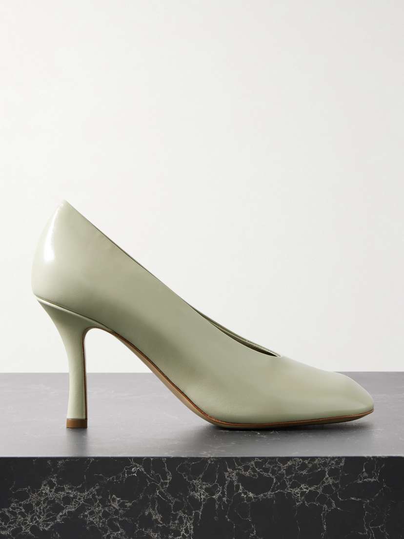 Burberry Glossed-leather Pumps