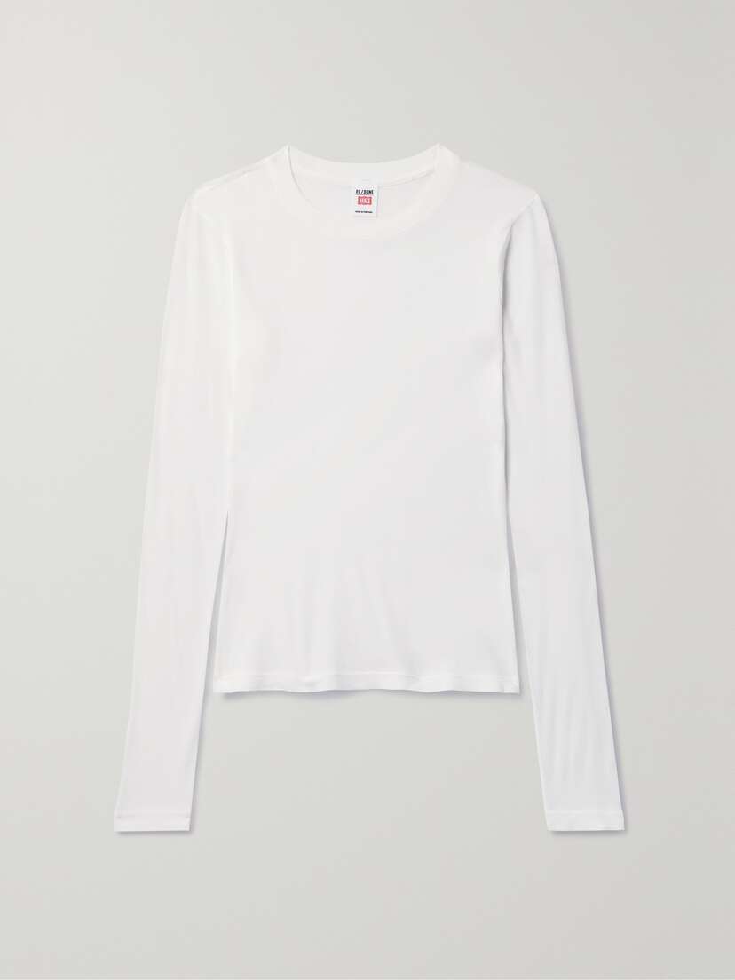 RE/DONE + Hanes Cotton-jersey Top