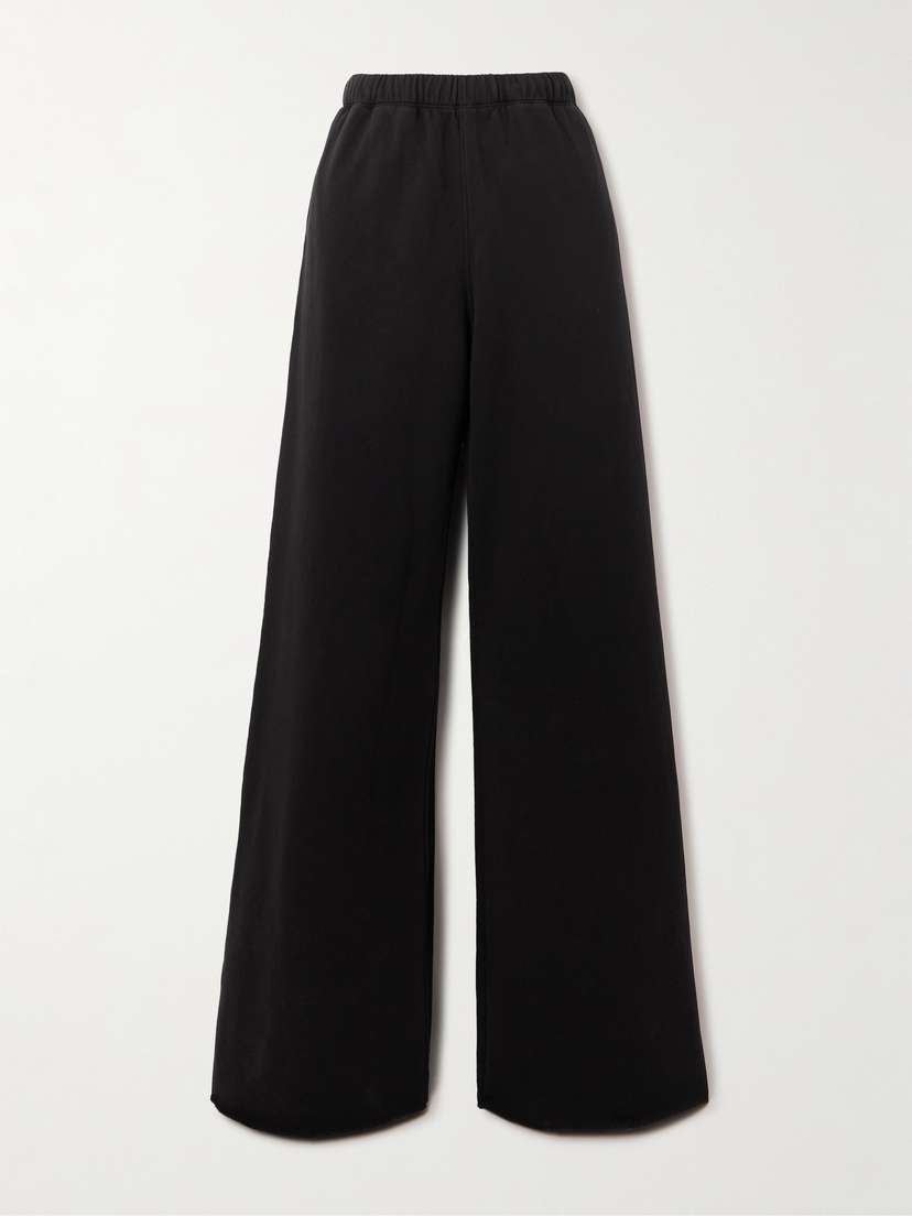 RE/DONE Hanes Organic Cotton-jersey Wide-leg Track Pants
