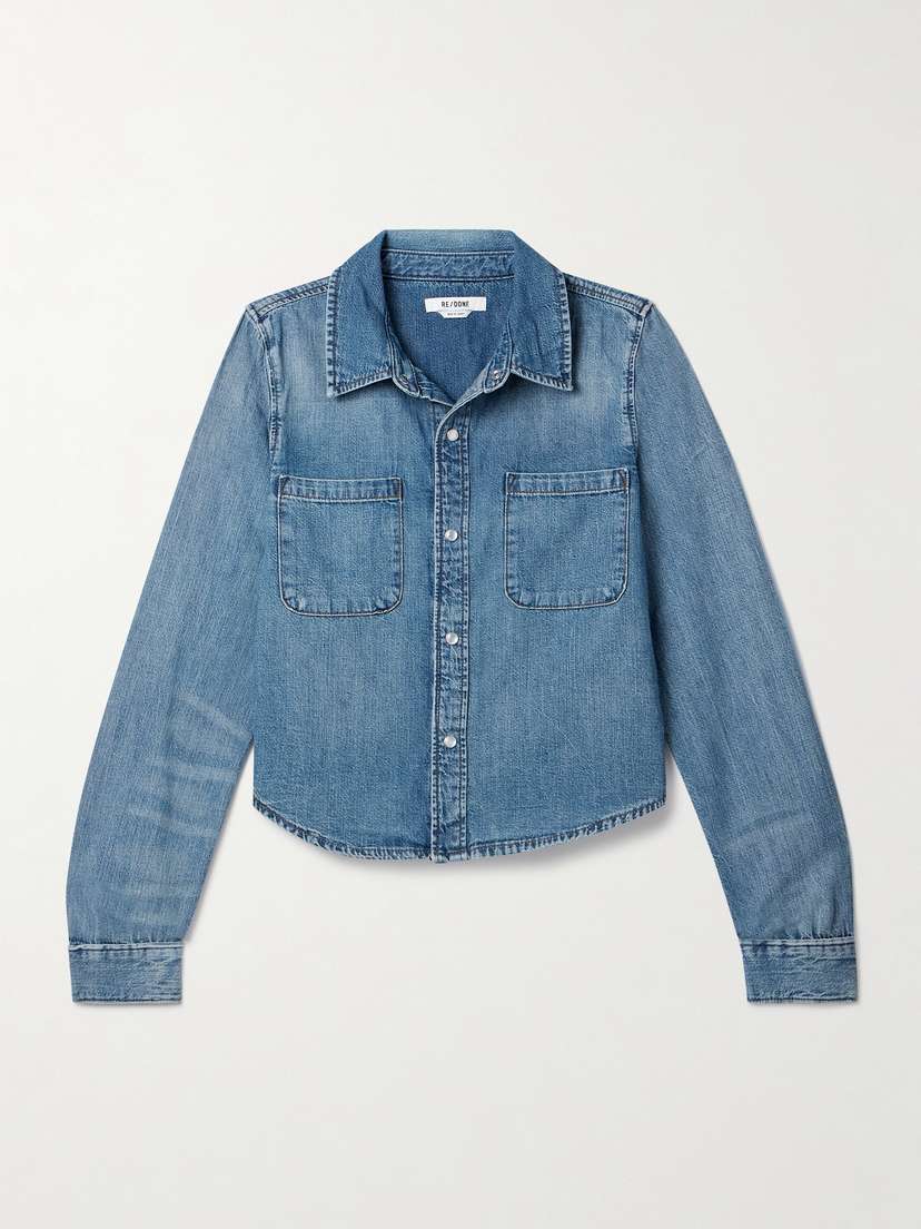 RE/DONE Cropped Denim Shirt