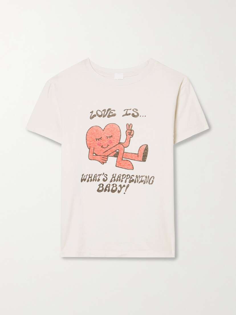 RE/DONE Printed Cotton-jersey T-shirt
