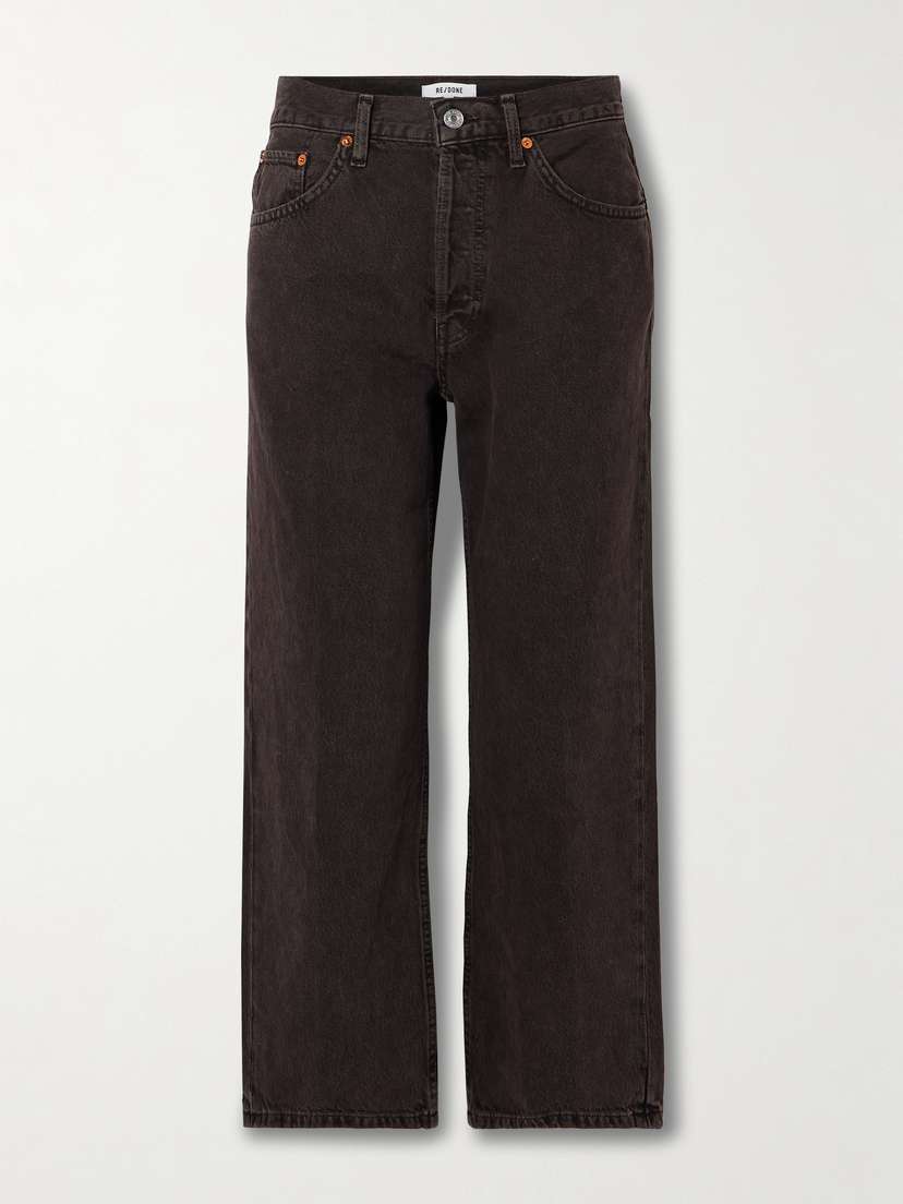 RE/DONE Loose Crop High-rise Straight-leg Jeans