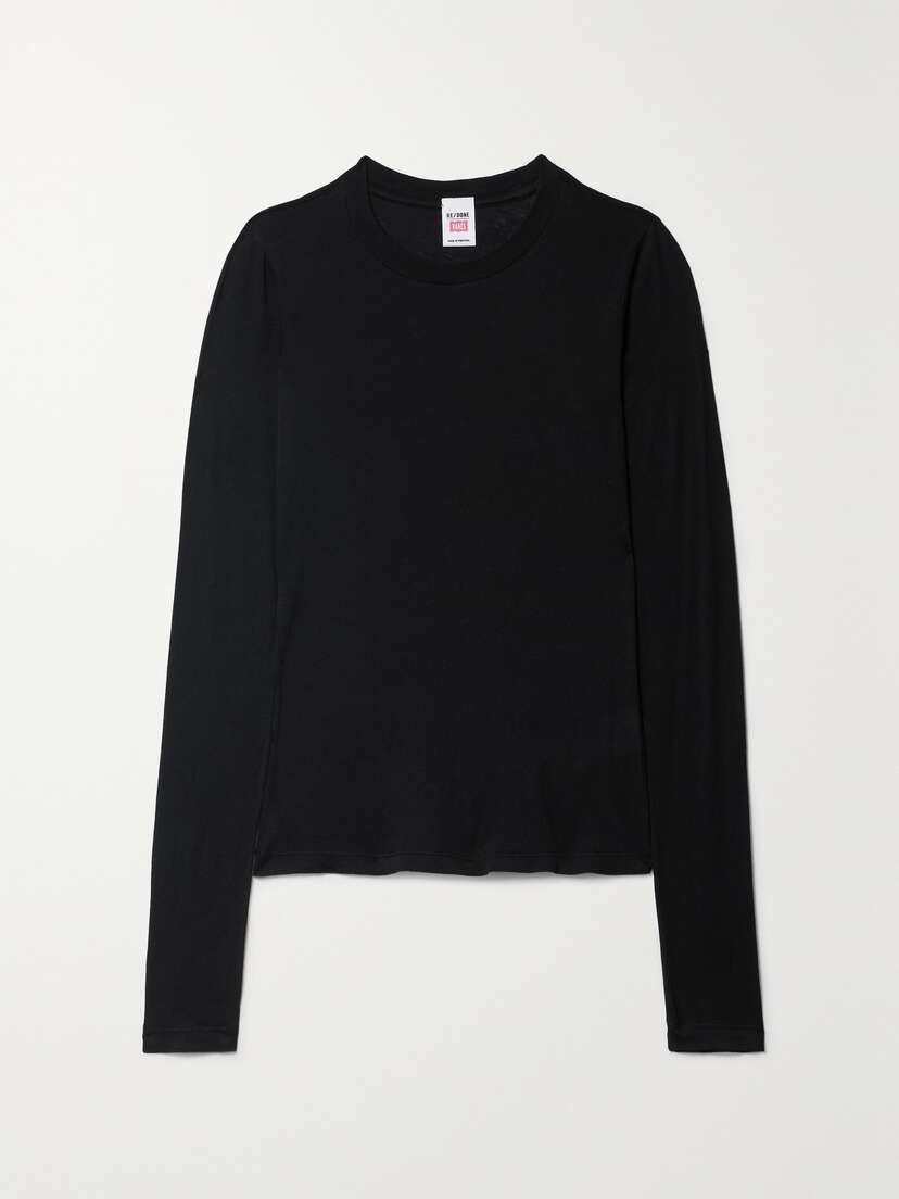 RE/DONE + Hanes Cotton-jersey Top
