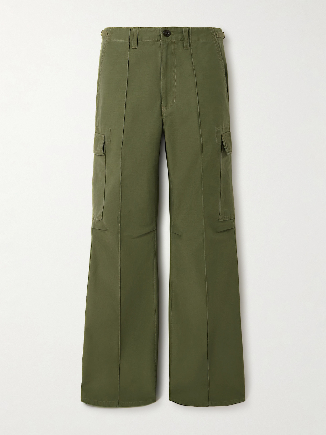 RE/DONE Military Cotton Wide-leg Pants - Green