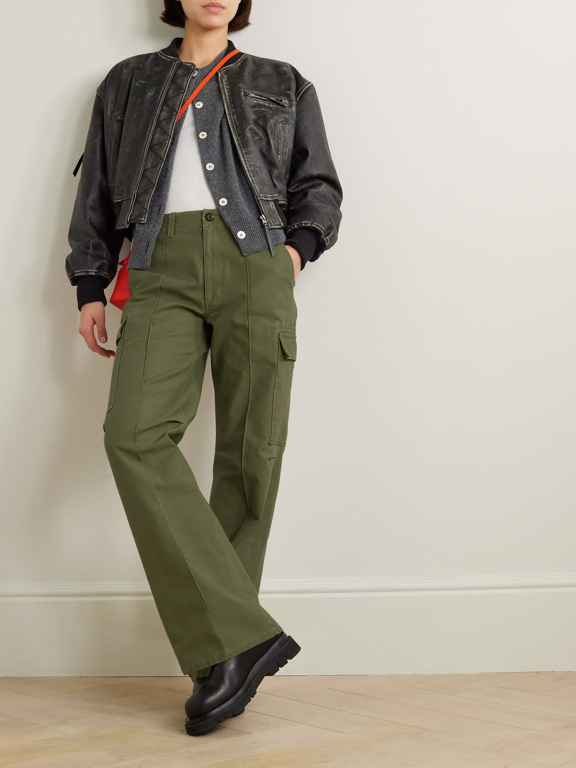 RE/DONE Military cotton wide-leg pants