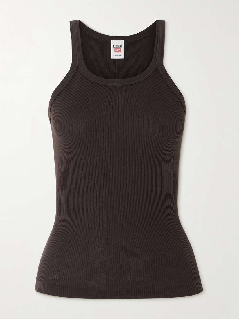 RE/DONE Ribbed Cotton-jersey Tank