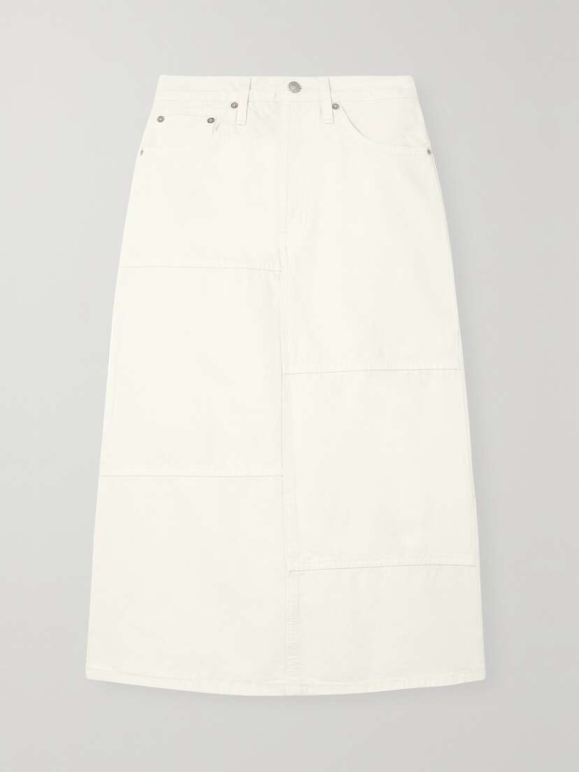 RE/DONE Paneled Denim Midi Skirt