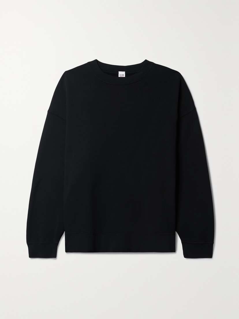 RE/DONE + Hanes Oversized Cotton-jersey Sweatshirt