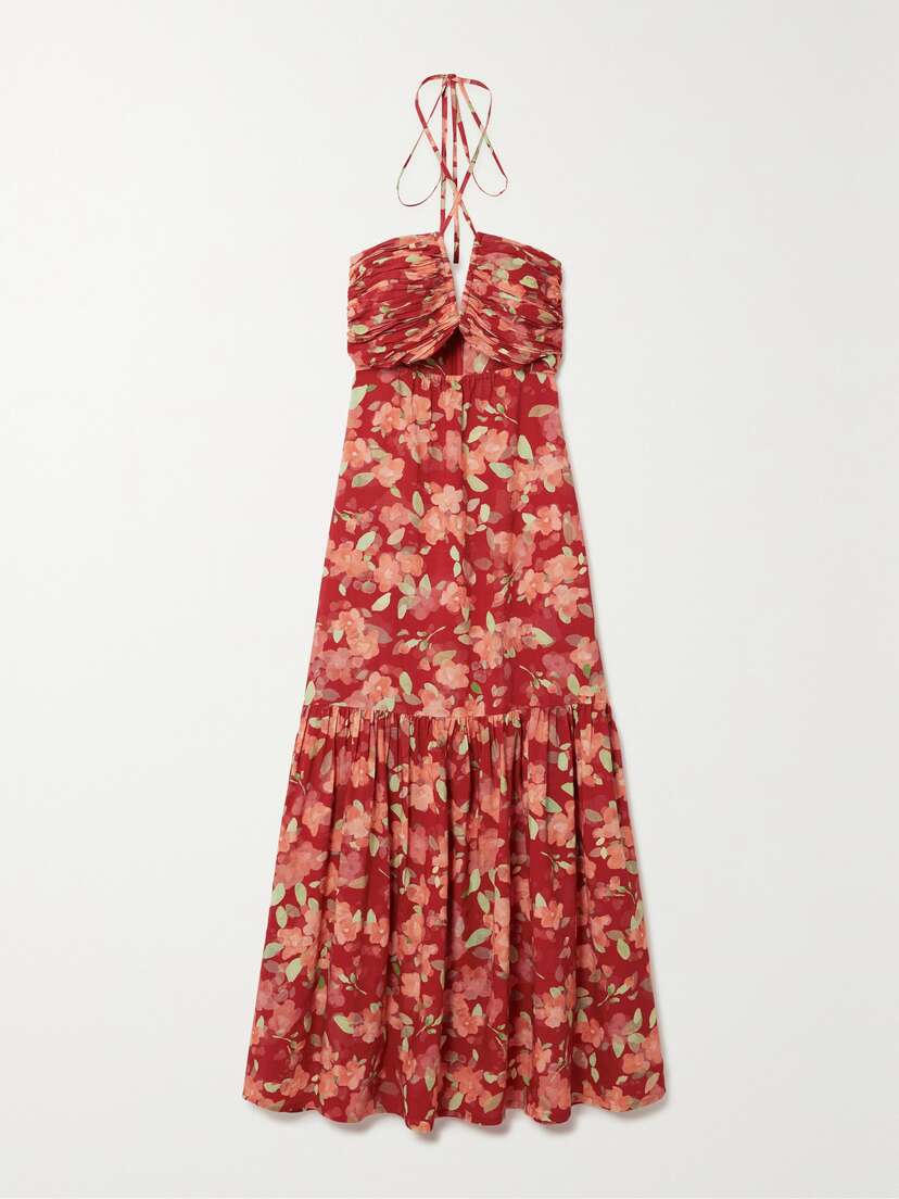 Peony + Net Sustain Reminisce Floral-print Organic Cotton And Ecovero™-blend Maxi Dress