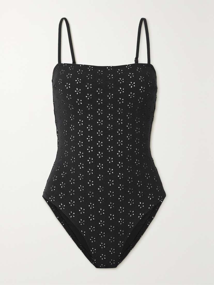 Peony + Net Sustain Recycled-broderie Anglaise Swimsuit