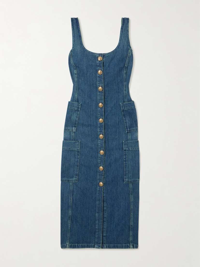 Golden Goose Journey Denim Midi Dress