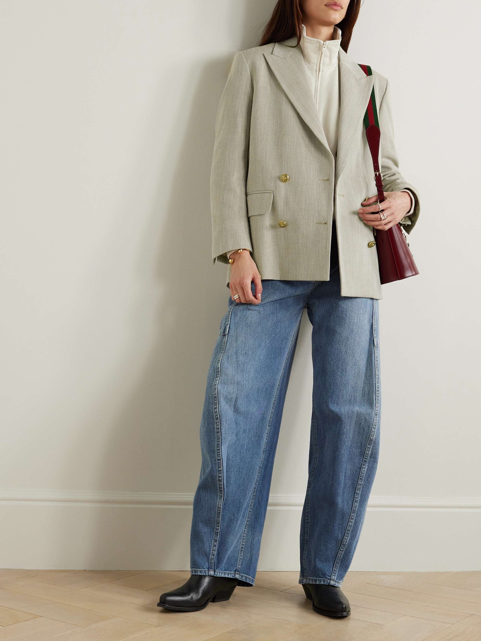 GOLDEN GOOSE Journey double-breasted herringbone cotton GOLDEN GOOSE Journey double-breasted herringbone cotton