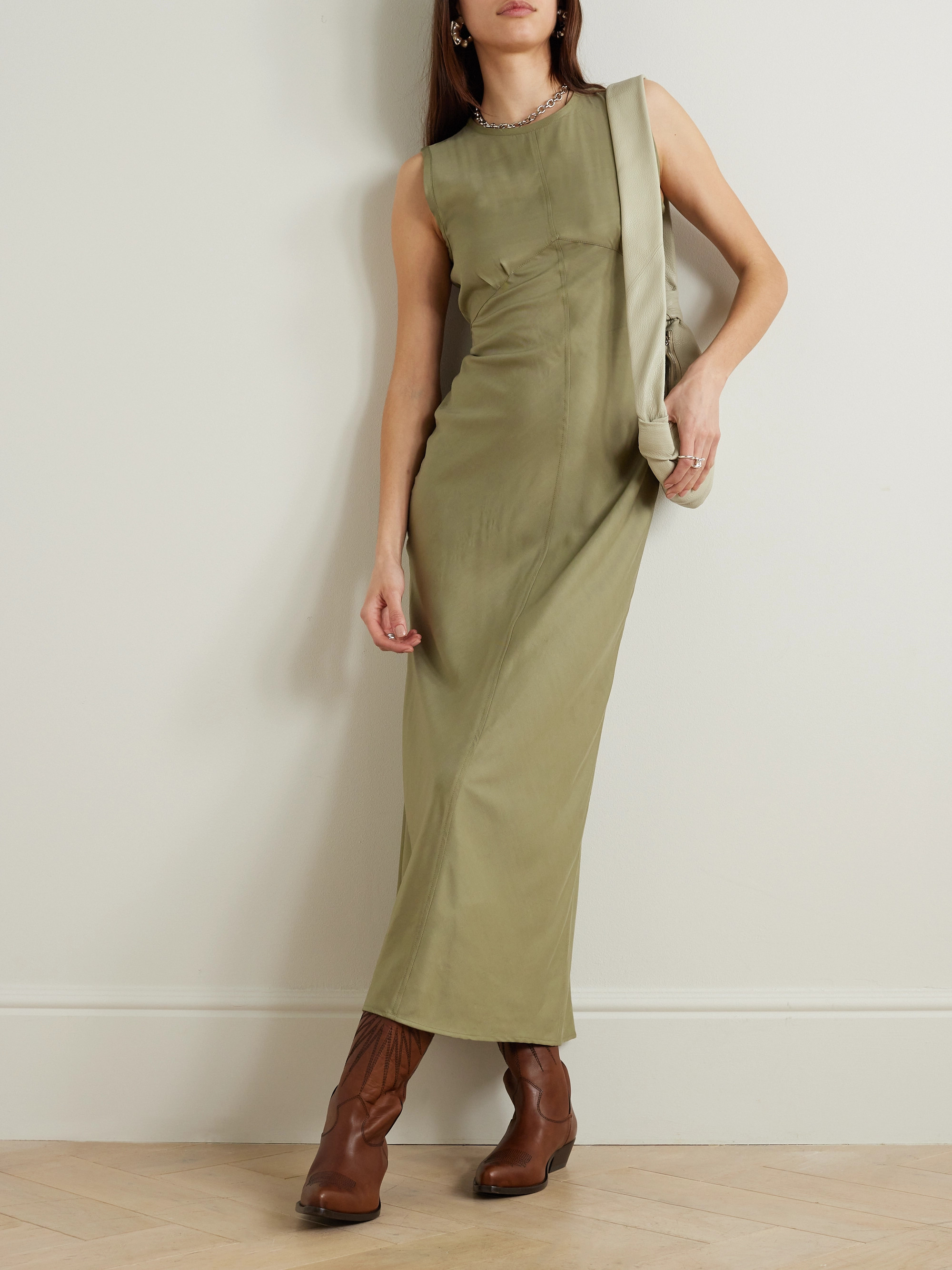Golden Goose Journey embellished twill midi dress