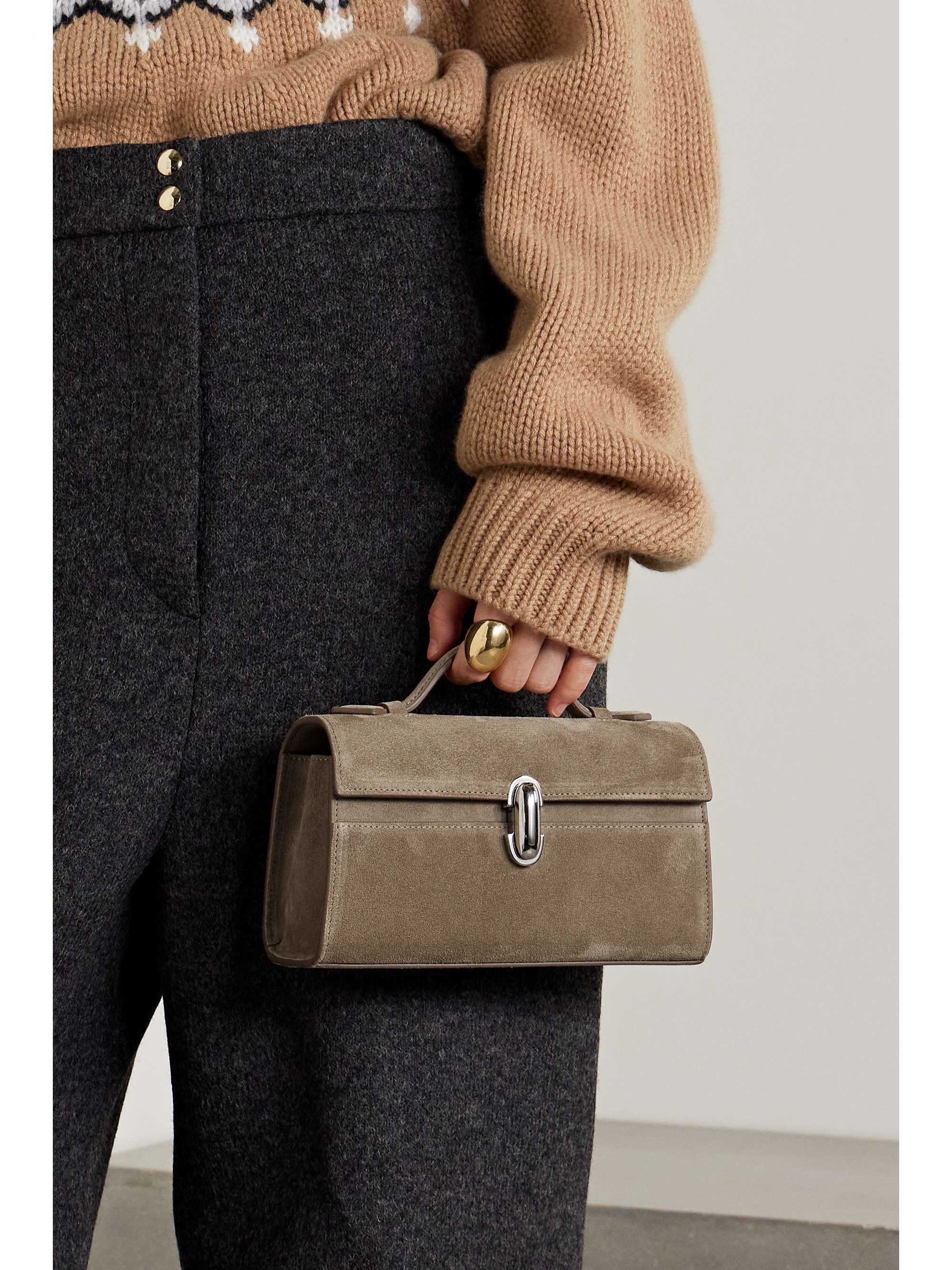 SAVETTE Symmetry Pochette woven leather tote