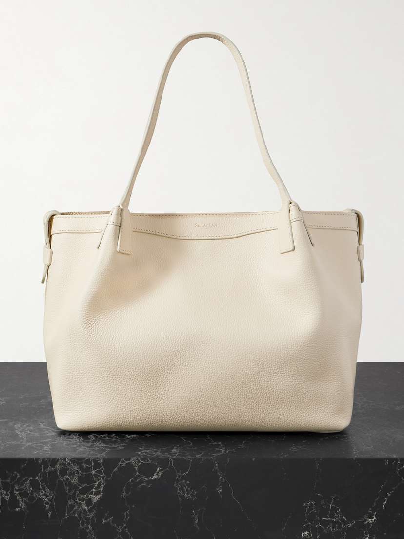 Serapian Small Secret Textured-leather Tote