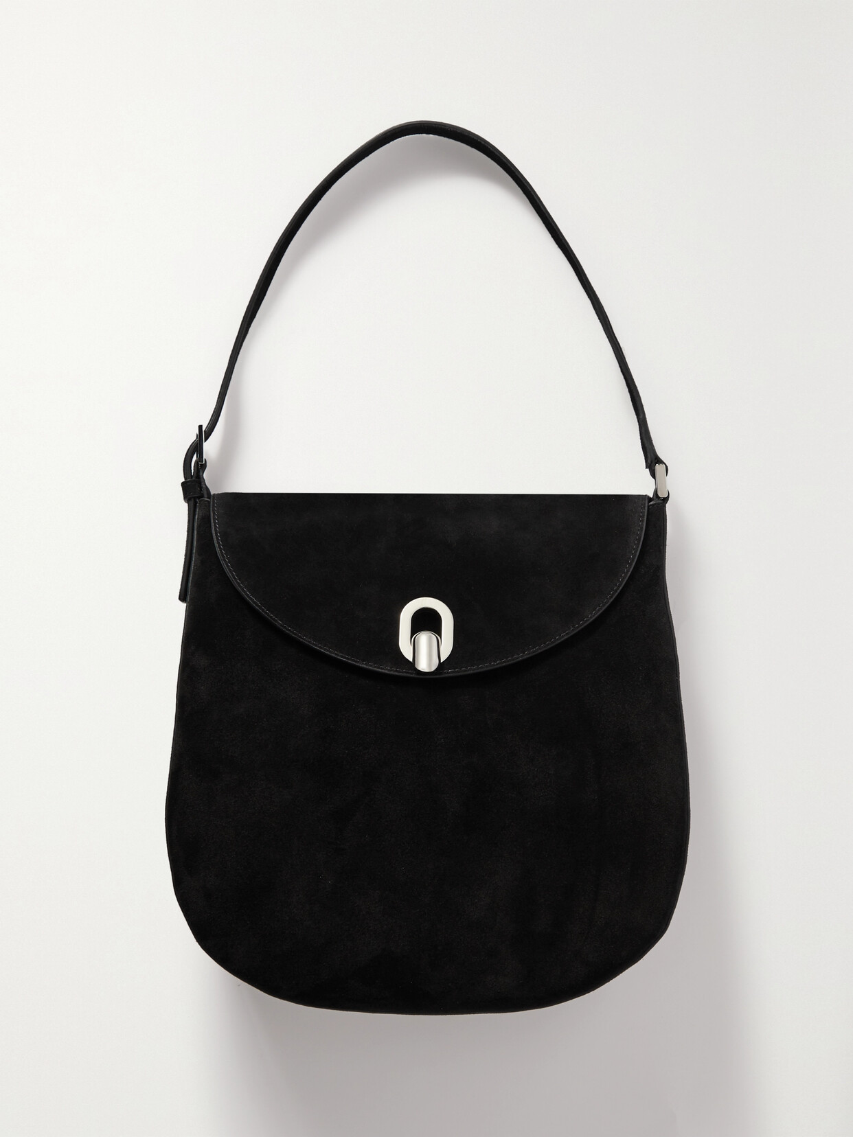 Savette Large Tondo Leather Hobo Bag In Black