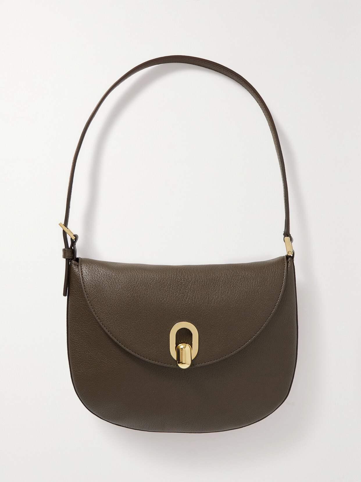 Savette Tondo Small Leather Shoulder Bag In Green