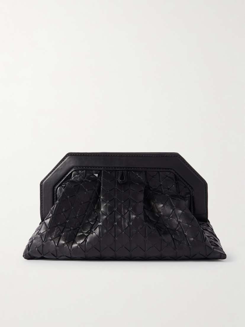 Serapian Secret Woven Leather Clutch