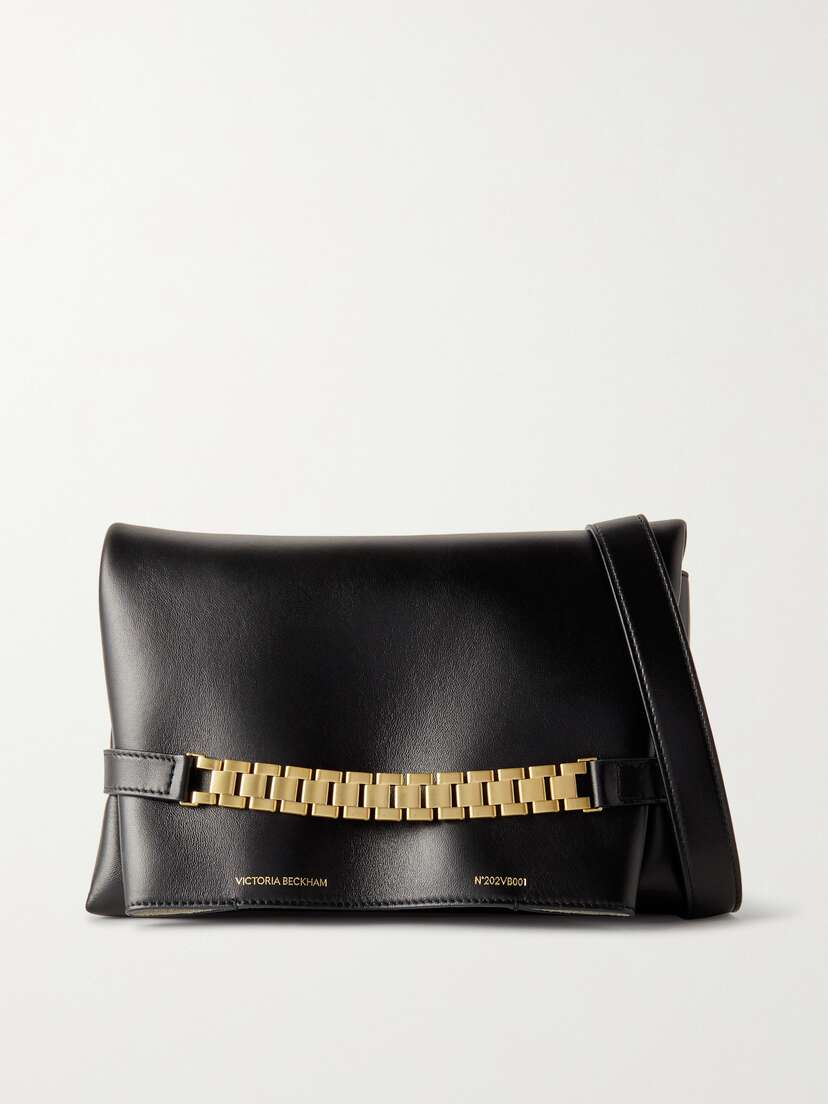 Victoria Beckham Chain-embellished Leather Clutch