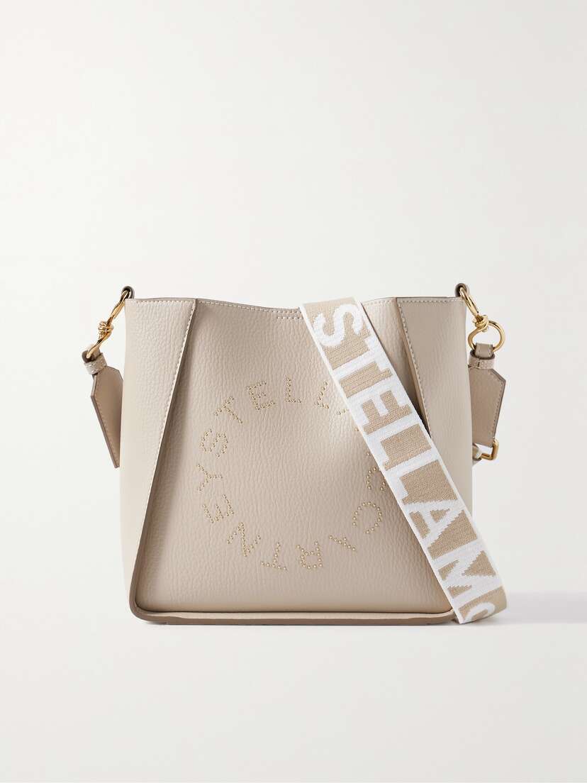 Stella McCartney Logo-perforated Vegetarian Leather Shoulder Bag