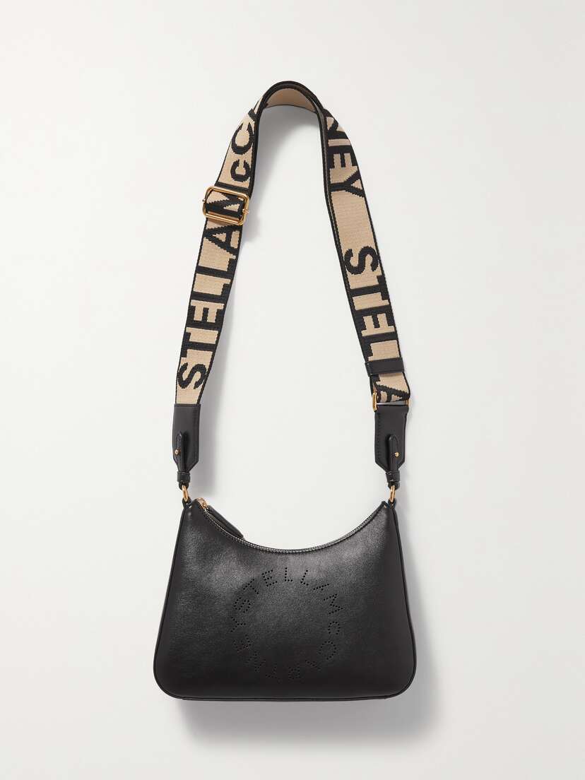 Stella McCartney Logo-perforated Vegetarian Leather Shoulder Bag