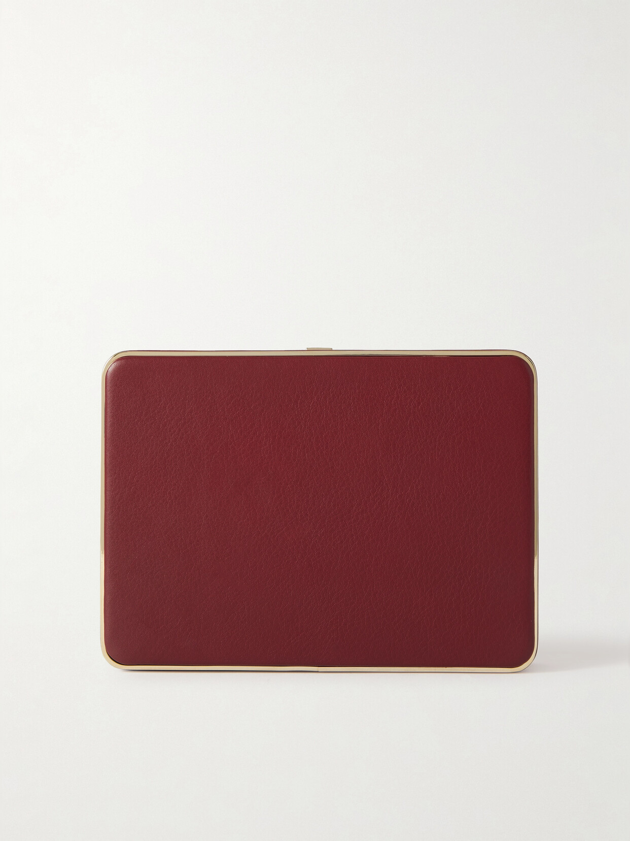 Hunting Season Leather Clutch In Burgundy